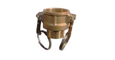 Camlock female connection with male thread type B brass 1/2 16 bar