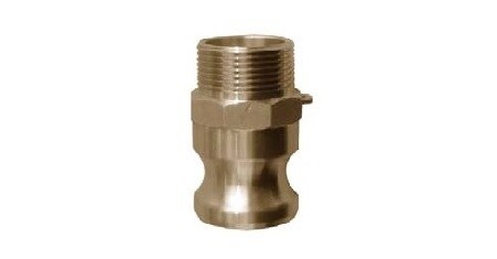 Camlock male connection with male thread type F brass 1/2 16 bar