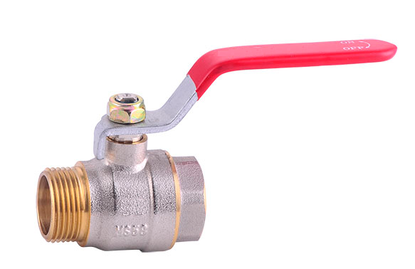 Nickel plated brass ball valve 1/2