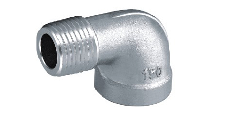 Stainless steel type NR92 knee 90 degrees male BSPT x female BSP thread 2