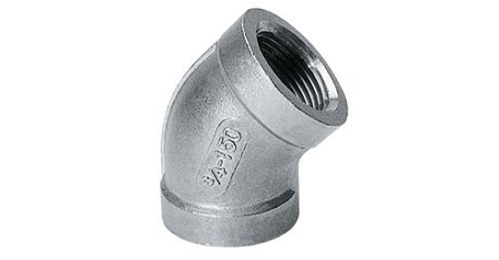 Stainless steel type NR120 knee 45 degrees female x female BSP thread 11/4