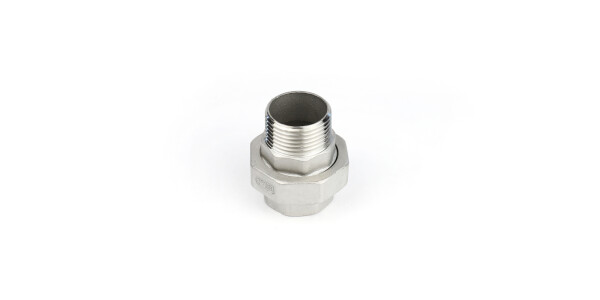 Stainless steel type NR341 3 part coupling male BSPT thread x female BSPT thread 1