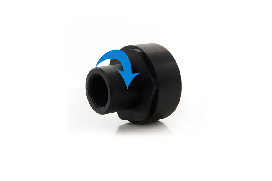 IBC adapter PEHD S60x6 female x BSP female thread rotatable