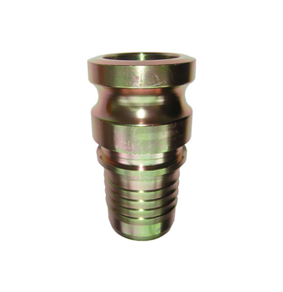 Lüdecke male mortarcoupling x hosetail with safety collar system 23,5