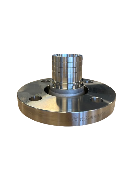 Swivel flange ribbed hosetail stainless steel thick version