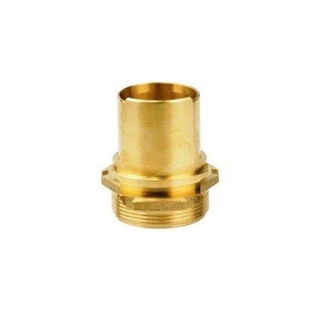 TW smooth hosetail male thread with safety collar brass 4