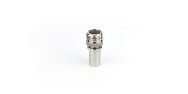 TW smooth hosetail male thread with safety collar stainless steel 3