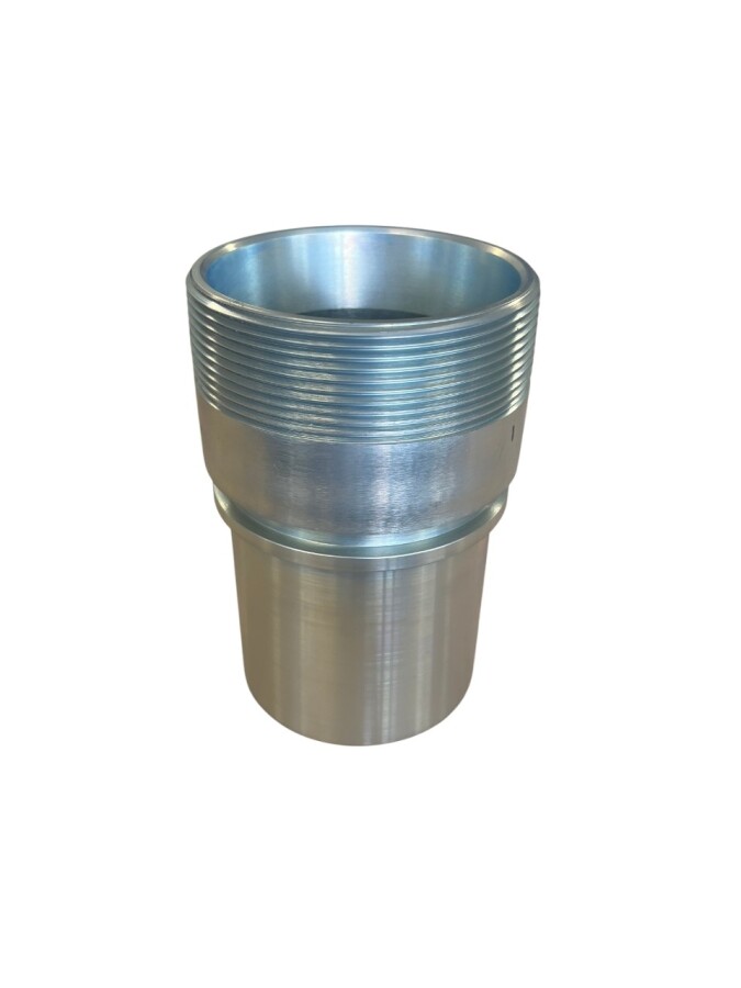 TW smooth hosetail NPT male thread with safety collar galvanised steel 6