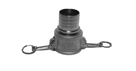 Camlock type CS Stainless steel Ribbed hosetail